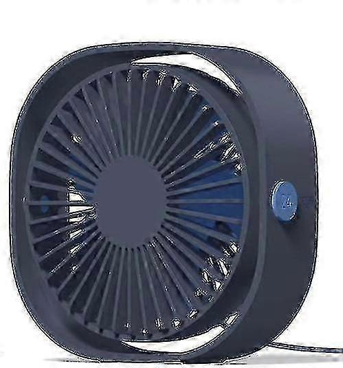 Mini Usb Desktop Fan 3-speed Personal Portable Cooling 360 Degree Rotation (black)