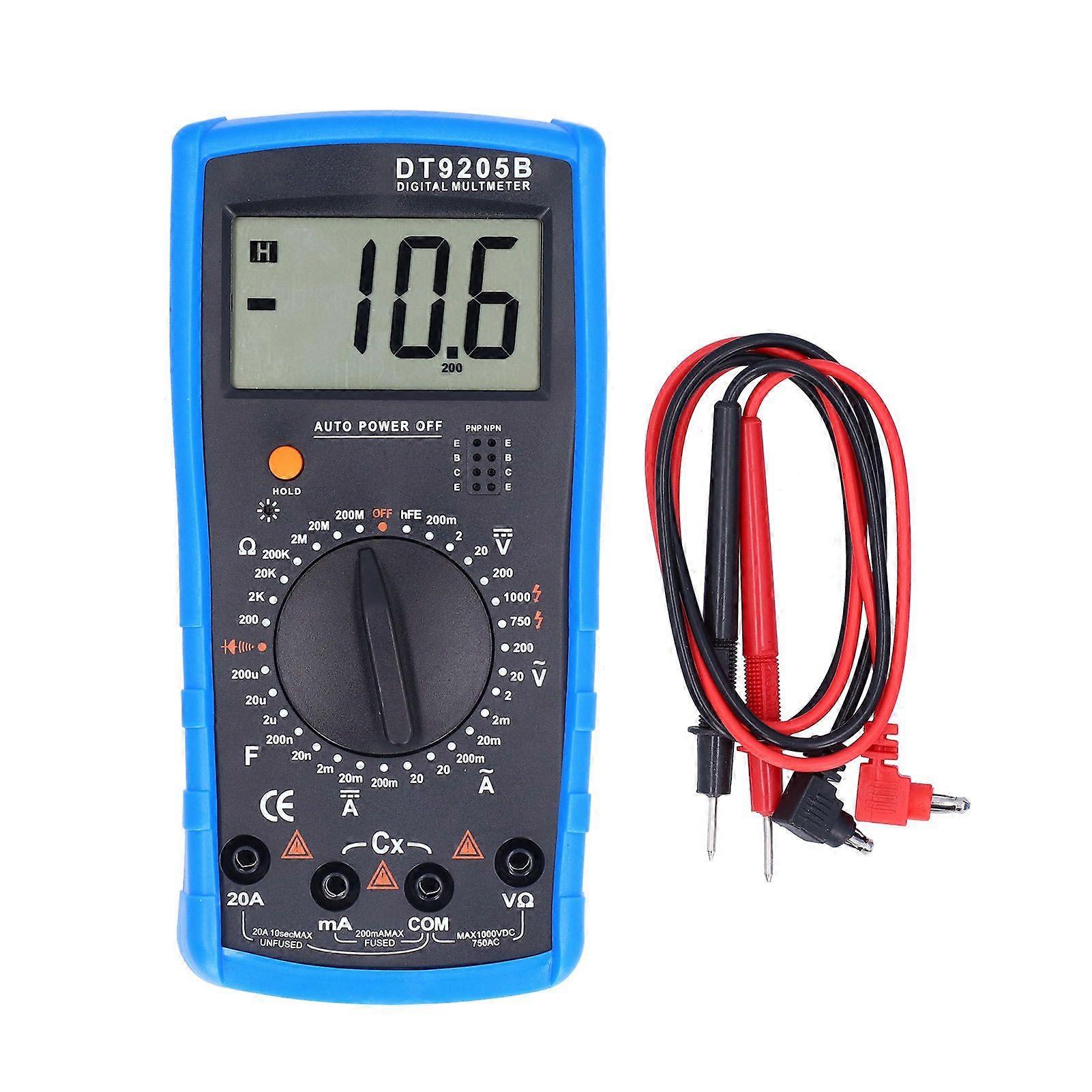 Högkvalitativ DT9205B digital display med hög precision digital multimeterficka