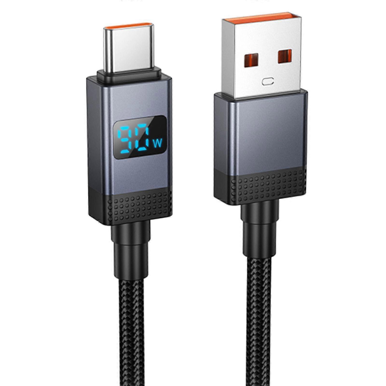 hoco X118 Generous 1m 5A Fast Charging Data Cable with Display USB to Type-C