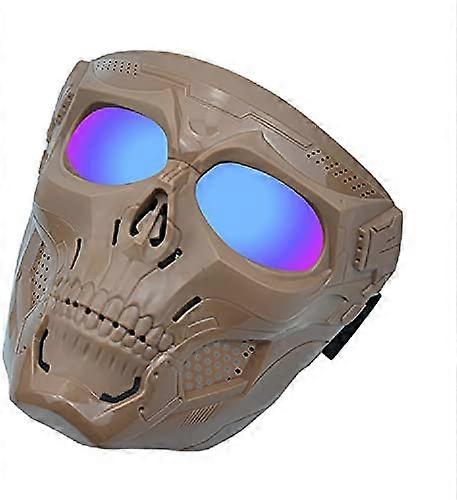Masque de carabine à air comprimé réglable Protection complète lunettes de paintball Crâne d’Halloween