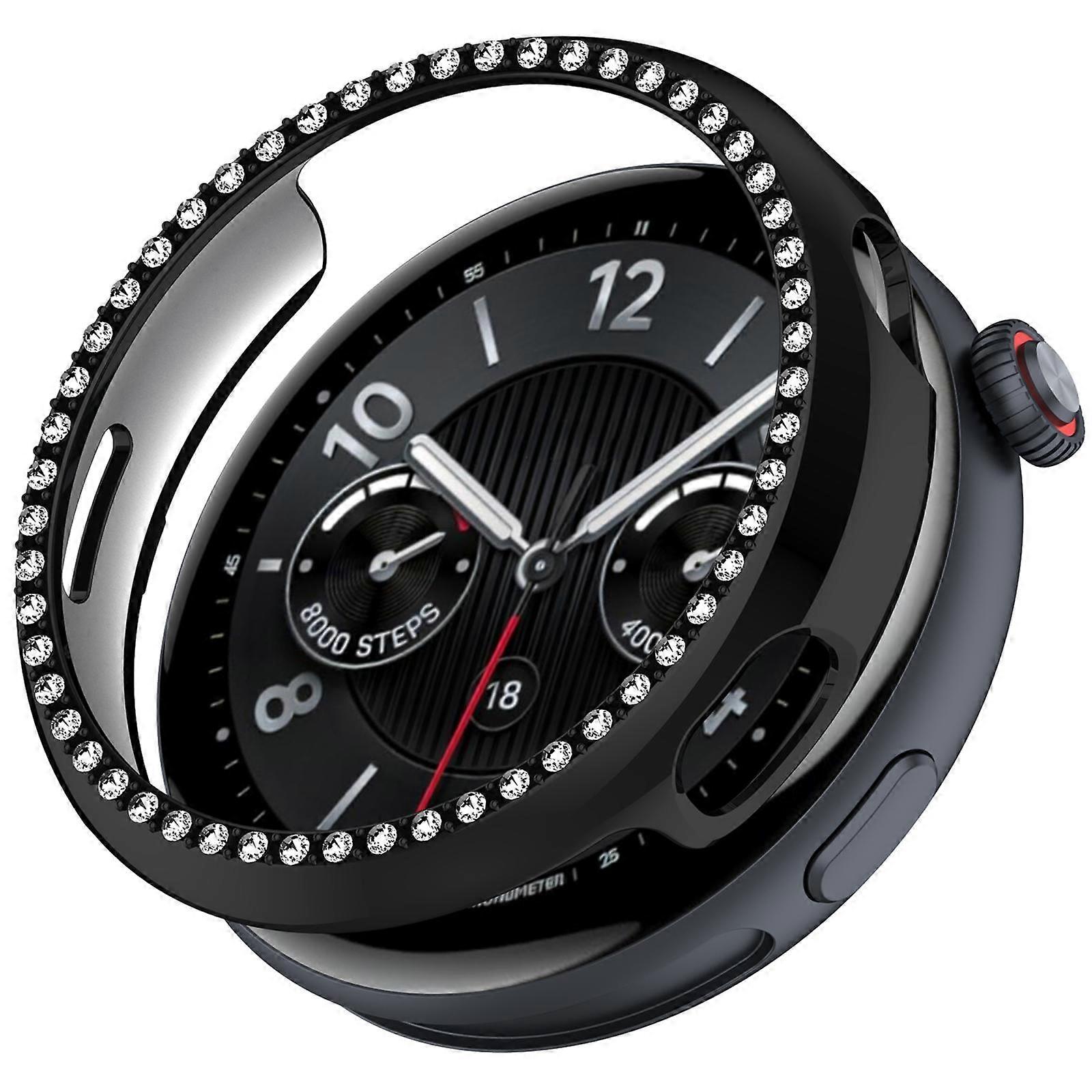 Single Row Diamond Half Coverage Hollow PC Watch Protective Case For vivo Watch 5