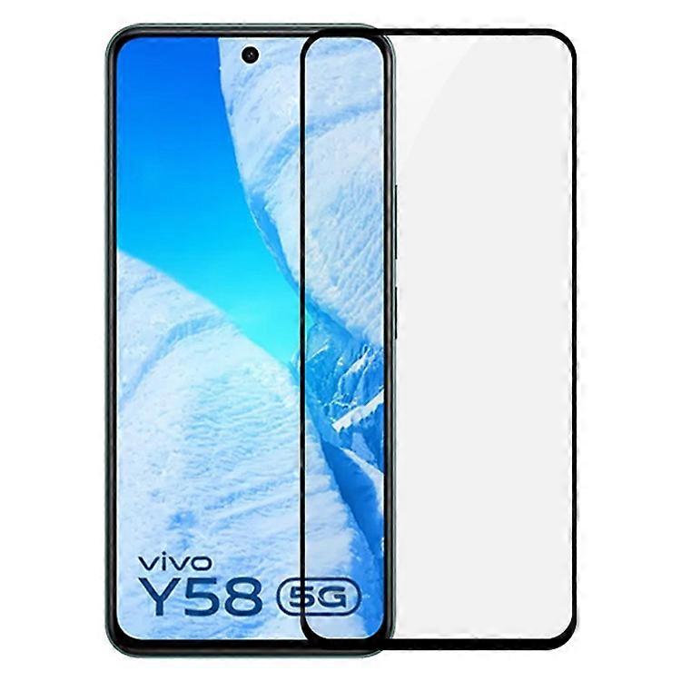 RURIHAI互換vivo Y58 5Gスクリーンプロテクター2.5D 0.26mm高アルミニウム-シリコンガラスフィルム