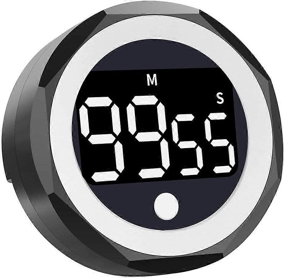 USB rechargeable digital kitchen timer LCD cooking gaming black