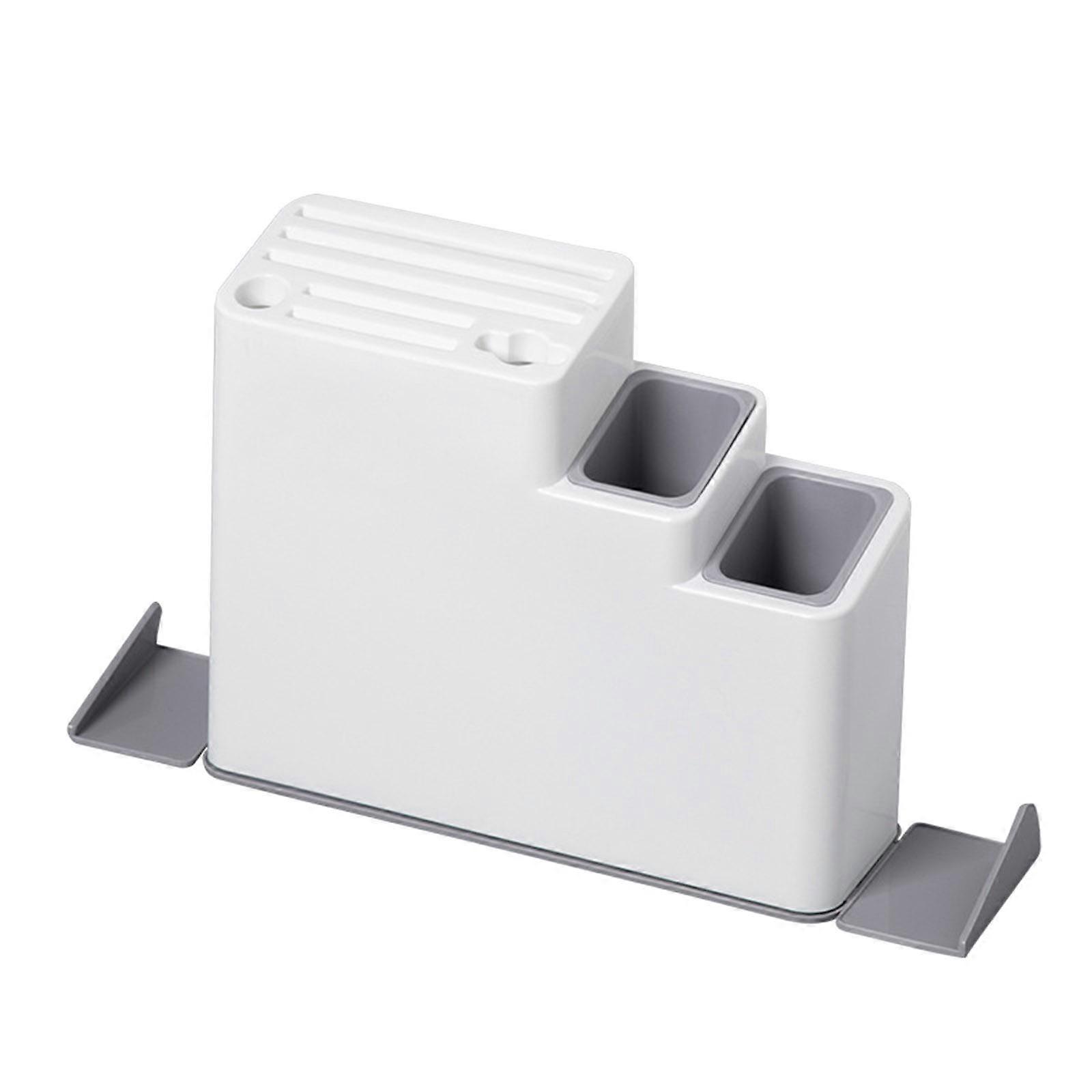 Multifunctional Chopsticks Cage Holder Kitchen Cutlery Spoon Tableware Box White