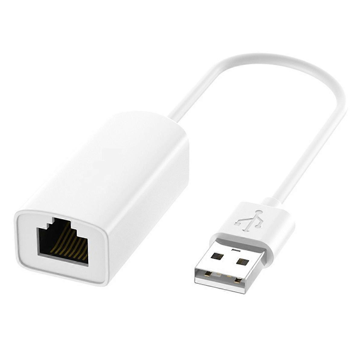 USB 2.0 to RJ45 Network Card Adapter for PC Laptop Win 7 8 10 White