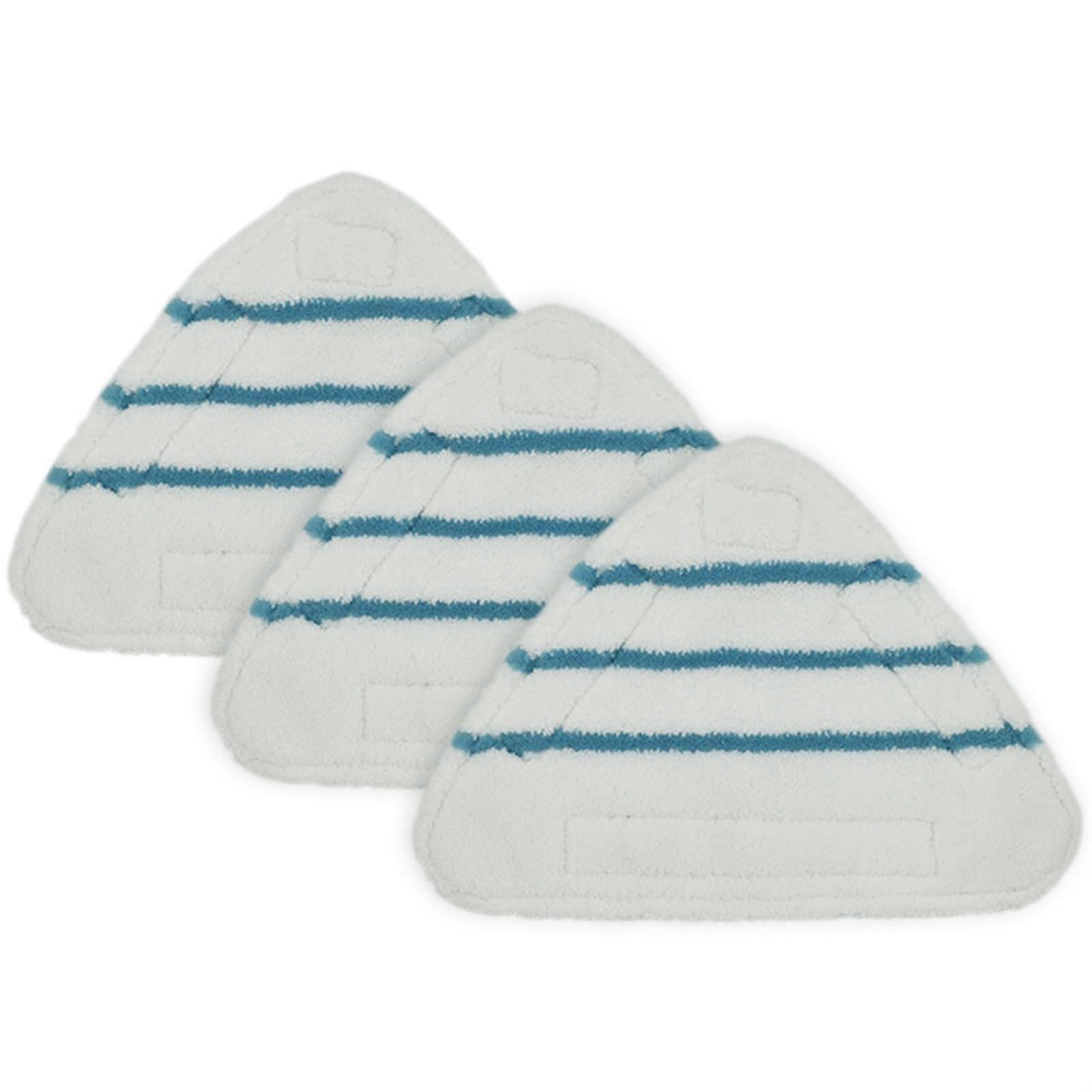 Steam Mop Replacement Pads - 3Pcs Triangle Microfiber Washable Mop Head Compatible with Steam Cleaners