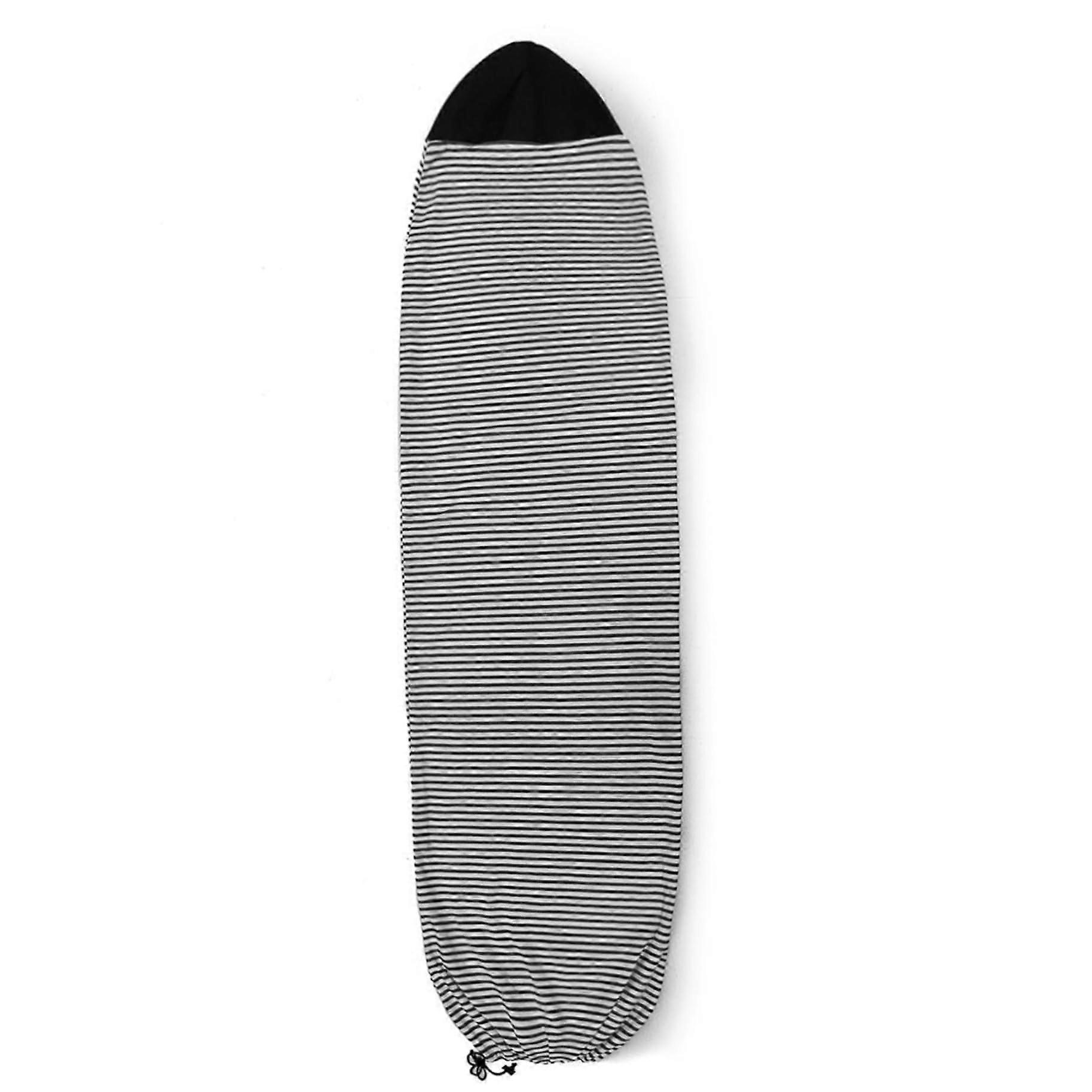 Surfboard Cover, Surfboard Sock, 79 x 20 cm Striped Black, Soft Fabric, Protective Cover with Cord String