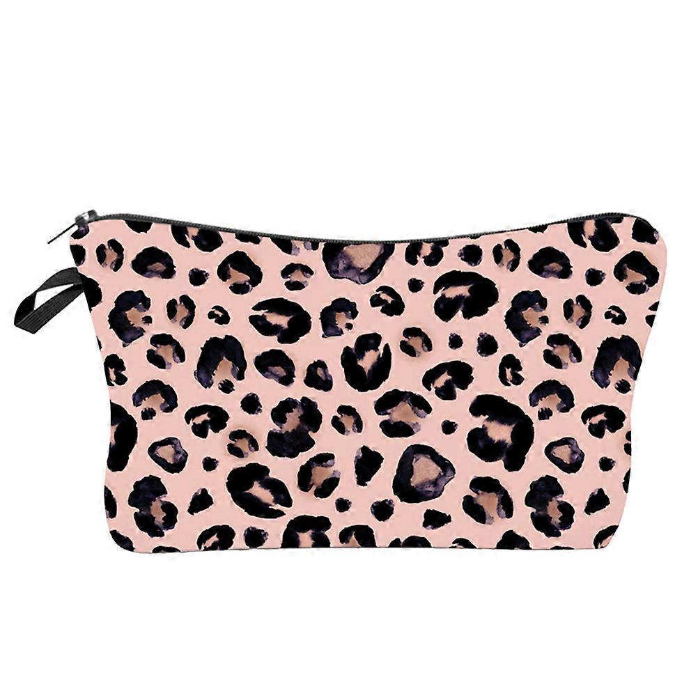 Leopard Print Pouch Multifunctional Storage Bag Travel Accessory M Size For Outdoor Activity 1Pack