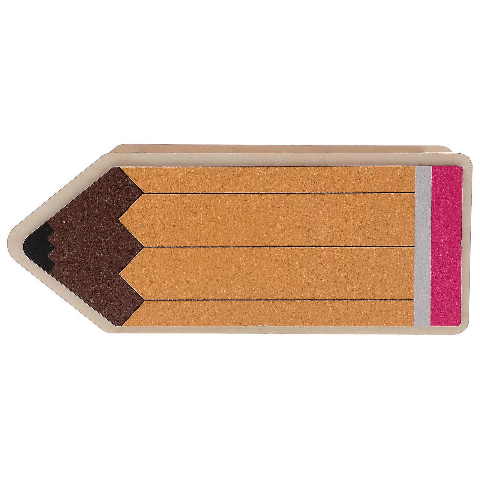 Classroom Organization Pencil Holder Diy Pen Pencil Dispenser Wooden Desk Organizer For Office 25.00X10.00X8.50CM 1Set