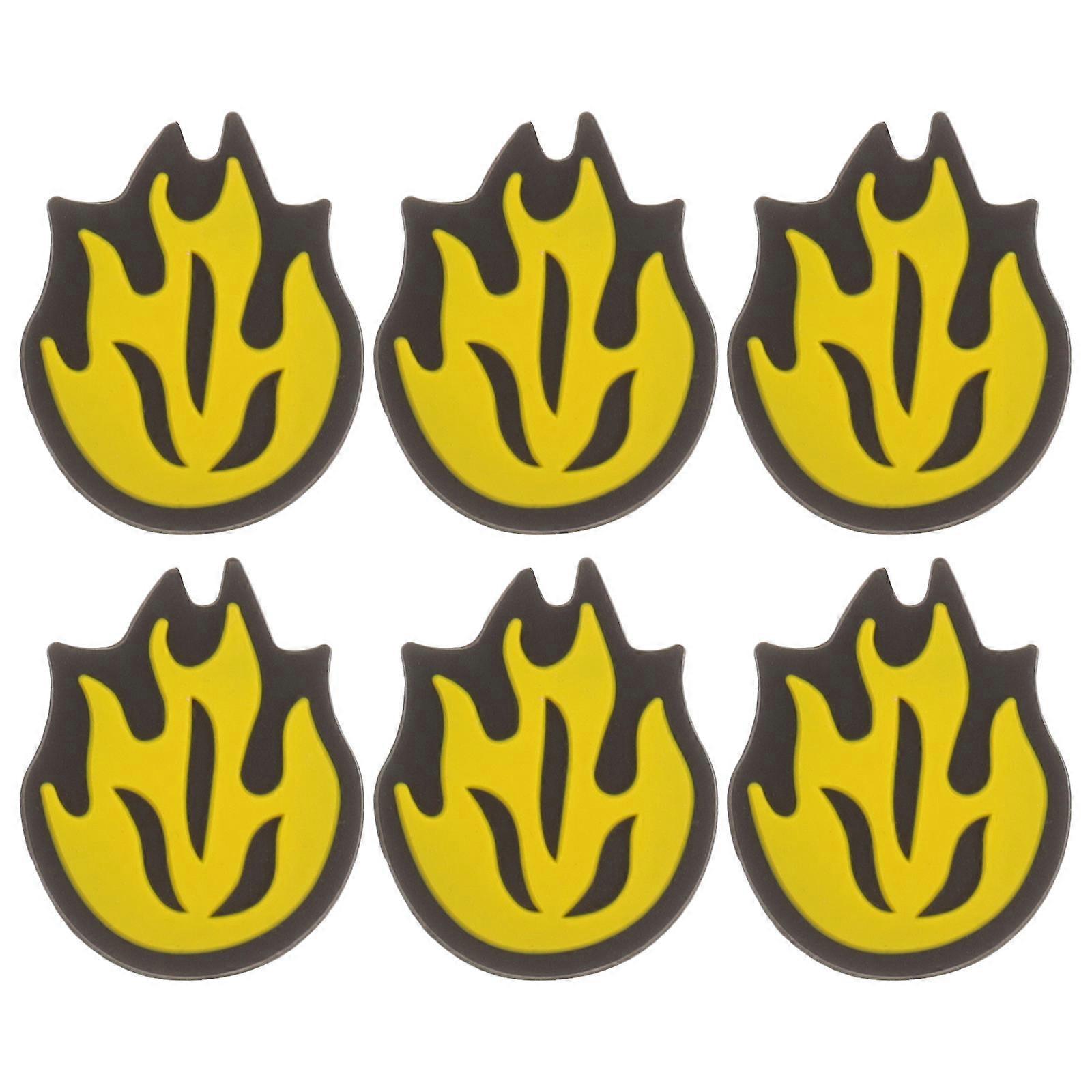 6pcs Silicone Tennis Racket Dampeners Fire Shaped Vibration Absorbers for Shock Reduction, Lightweight & Durable Tennis Accessories for Easy