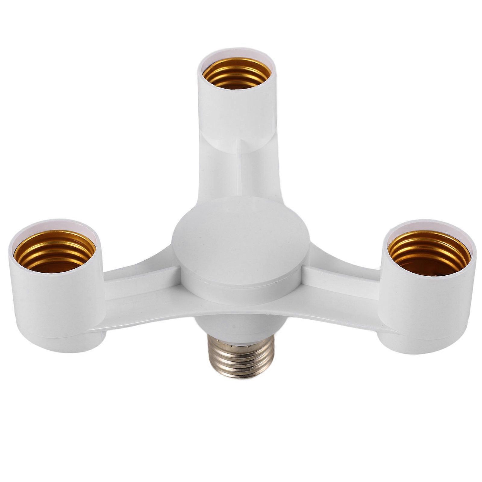 Light Bulb Base E27 Light Socket Splitter Bedroom Material Round Shape Insulation 1Pcs