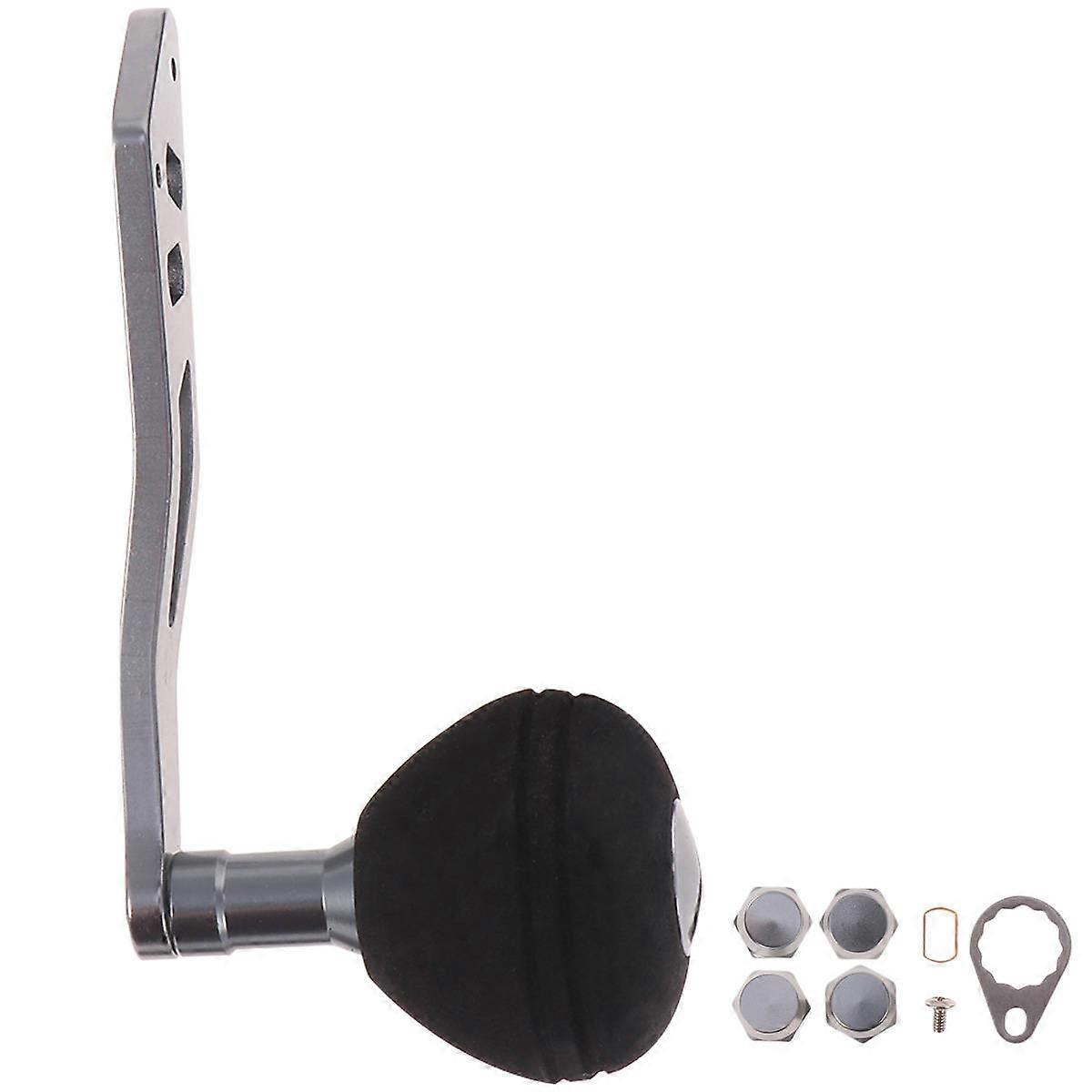 Cnc Engineered Fishing Reel Handle Metal Accessory For River Fishing Grey 9.3x3.7cm Type B 1Pcs