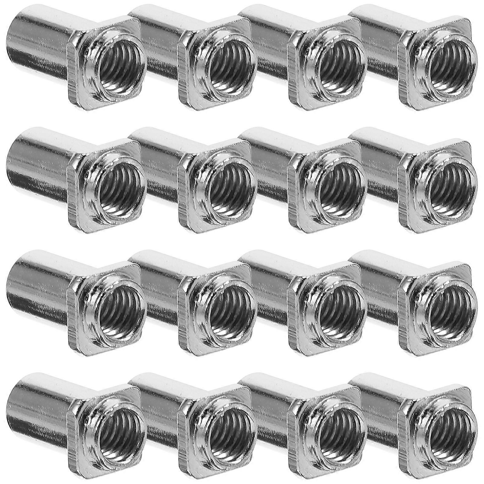 Lug Nuts Set Delicate Shape For Drum Assembly Drummers Threaded Reception Silver 20Pcs