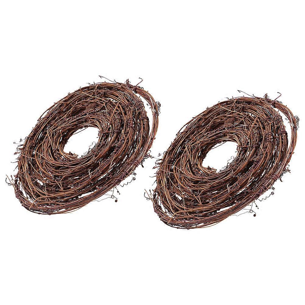 Natural Vine Rattan Garland DIY Wreath Craft Twigs for Christmas Tree Home Wedding Holiday Party Decorations Hand Woven Rustic Pendant Accents