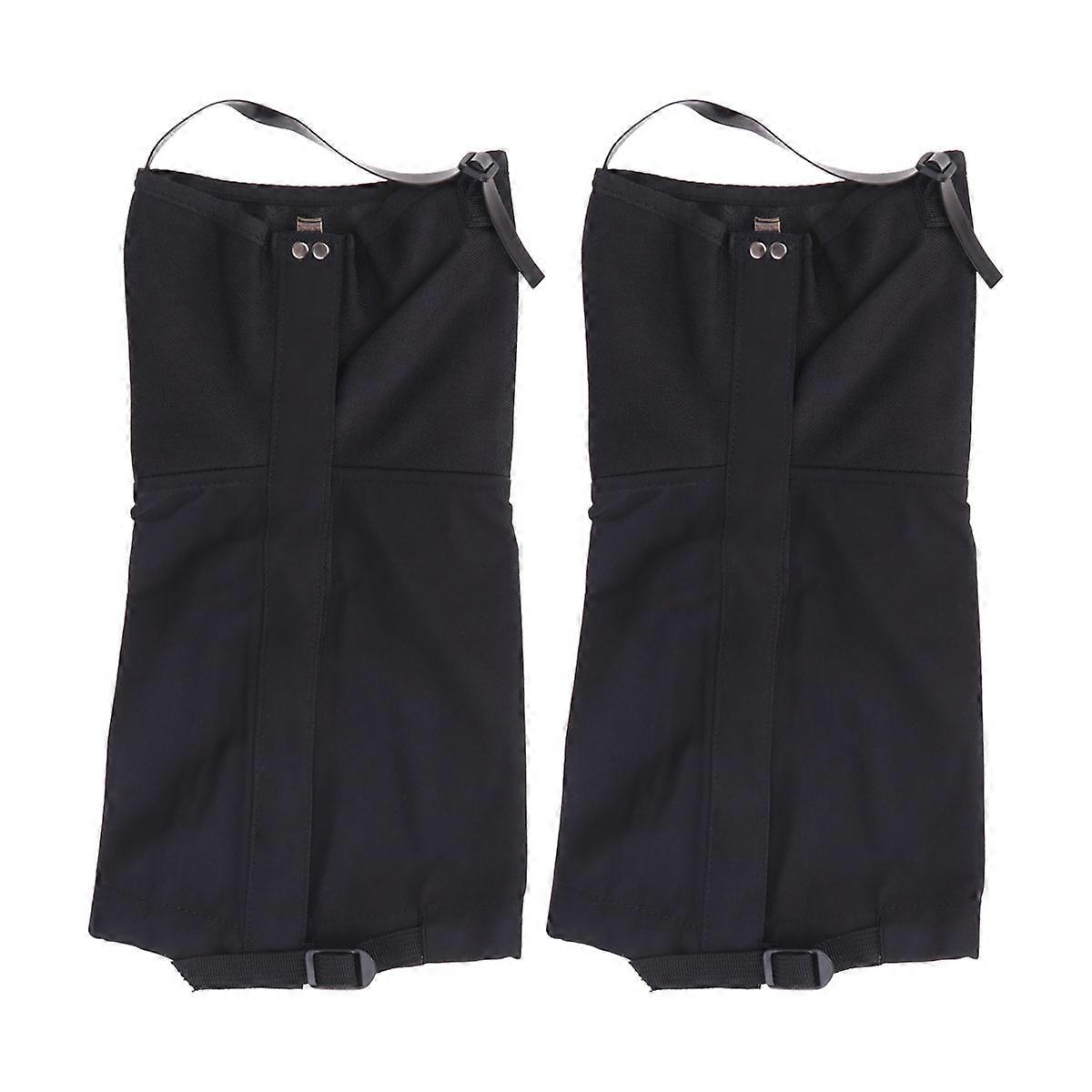 Guêtres de jambe de randonnée en plein air Guêtres de cheville en nylon Protection contre la pluie Couvre-pieds Taille L Noir 1 paire