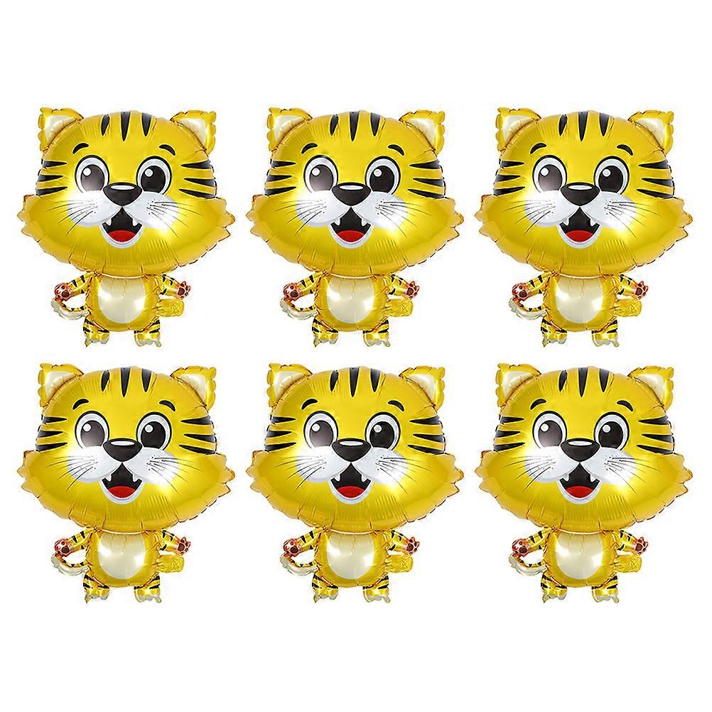 Jungle Theme Balloons Cartoon Tiger Balloon Birthday Party Decorations 65X52X0.1CM 6Pcs