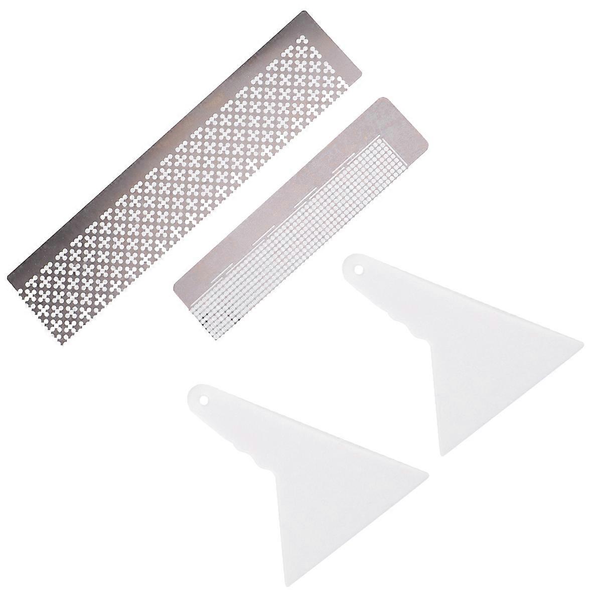 Beginners Embroidery Kit Ironing Ruler Diamond Drawing Mesh Ruler Template Beads Painting Straight Ruler 1 Set