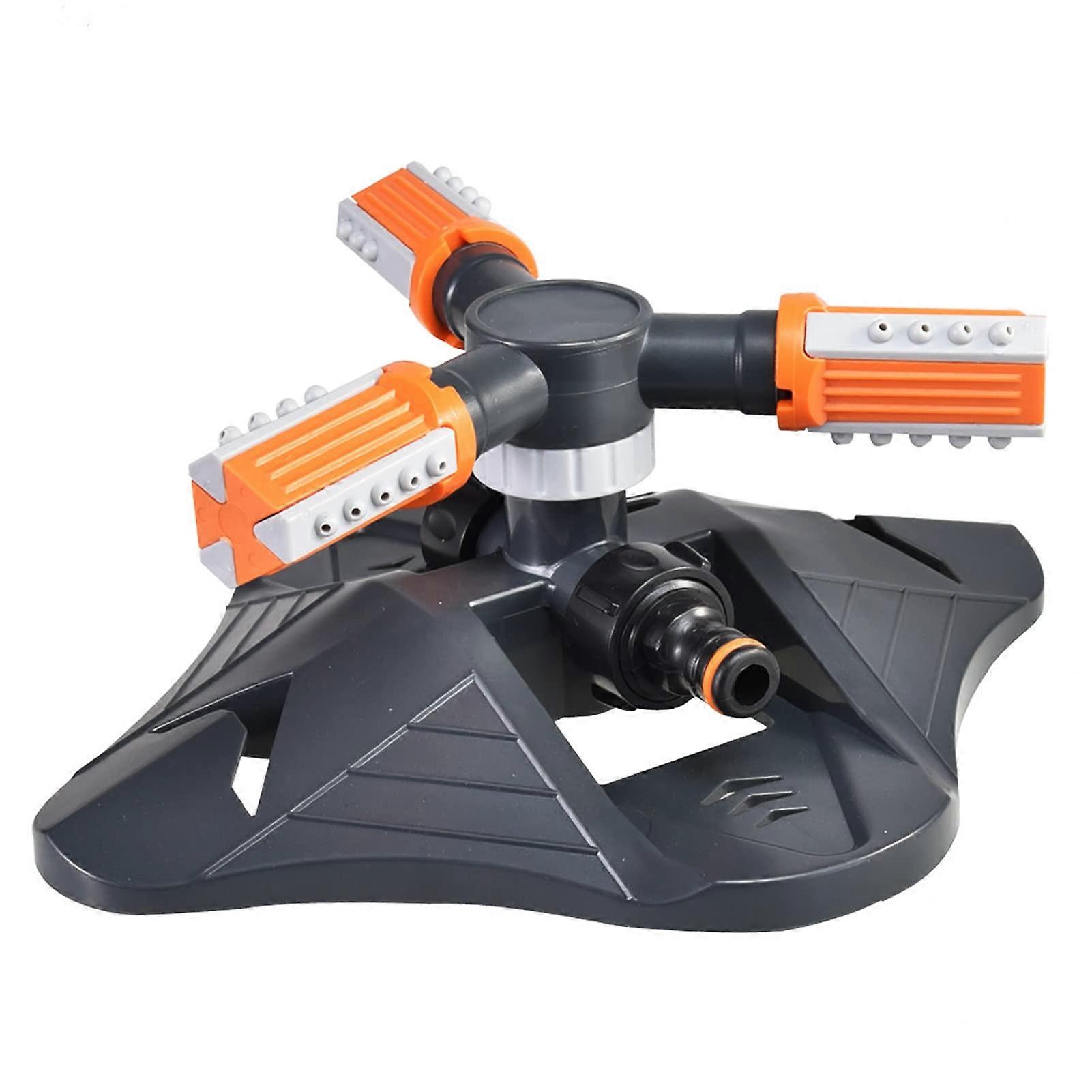 O 360 Automatisch Rotierender Rasensprinkler mit 3 Armdüsen für Effiziente Gartenbewässerungssysteme und Einstellbare Reichweite