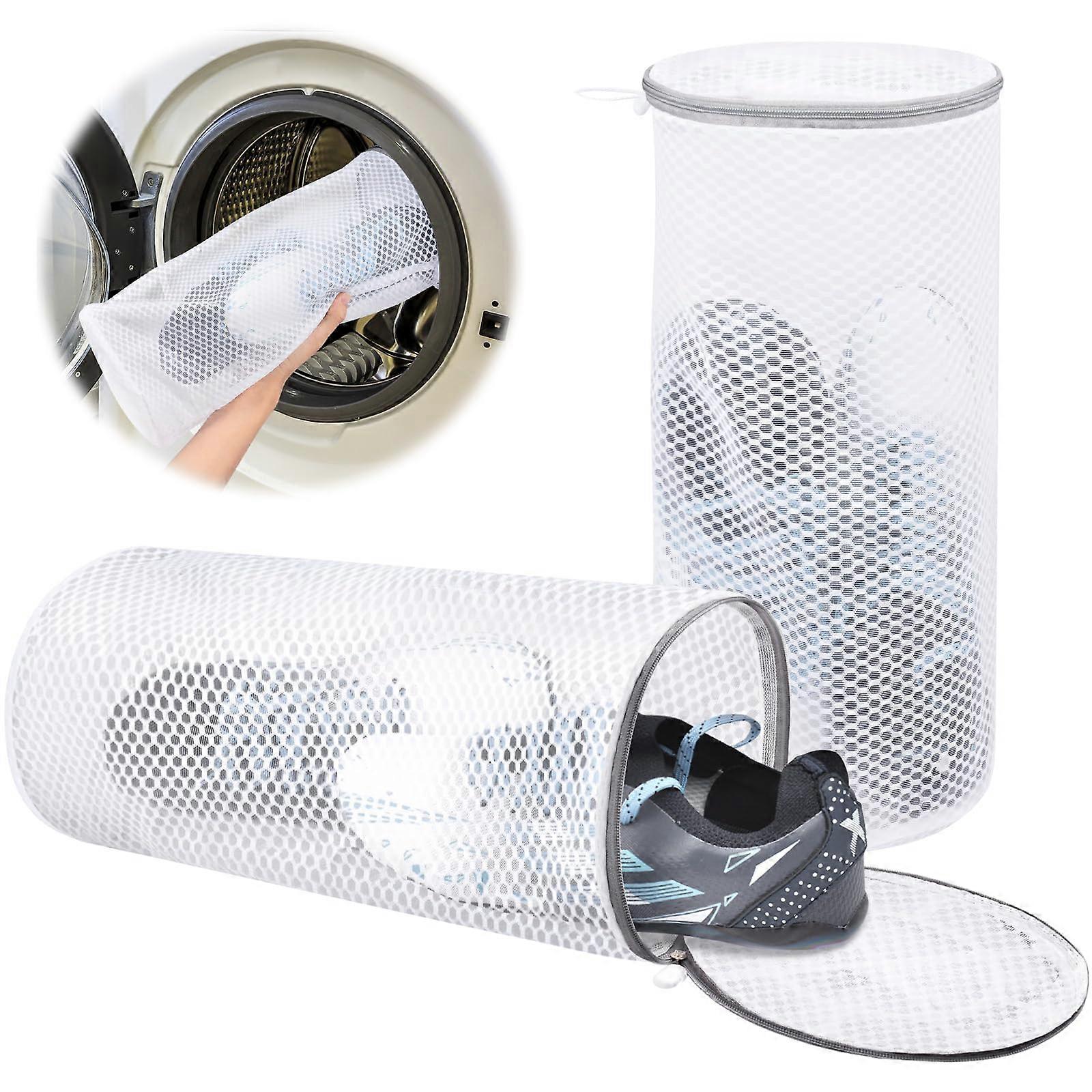 Shoes Wash Bag, Pack of 2 Reusable Mesh Shoes, Laundry Bag with Zip for Shoes