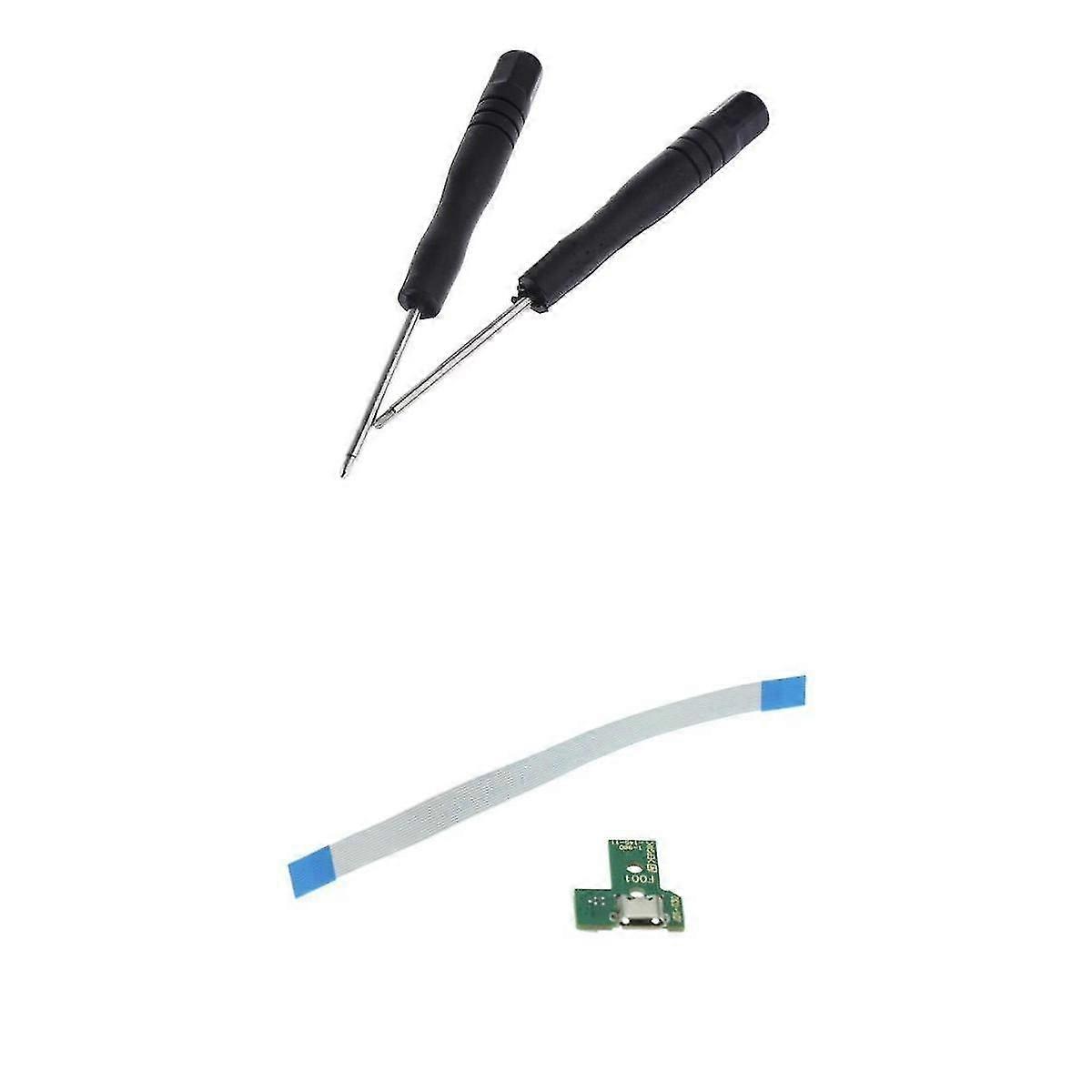 USB Charging Port Socket Circuit Board 12 Pin for PS4 Controller + Tools