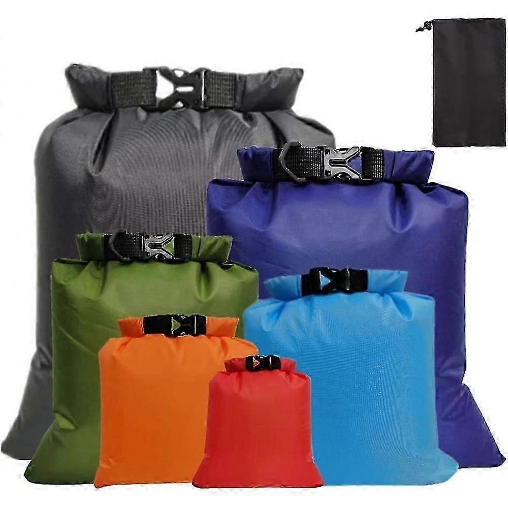 6 pcs sacs étanches ensemble sacs étanches flottants pour le rafting navigation de plaisance campingmulticolore (a-1b) OUI--