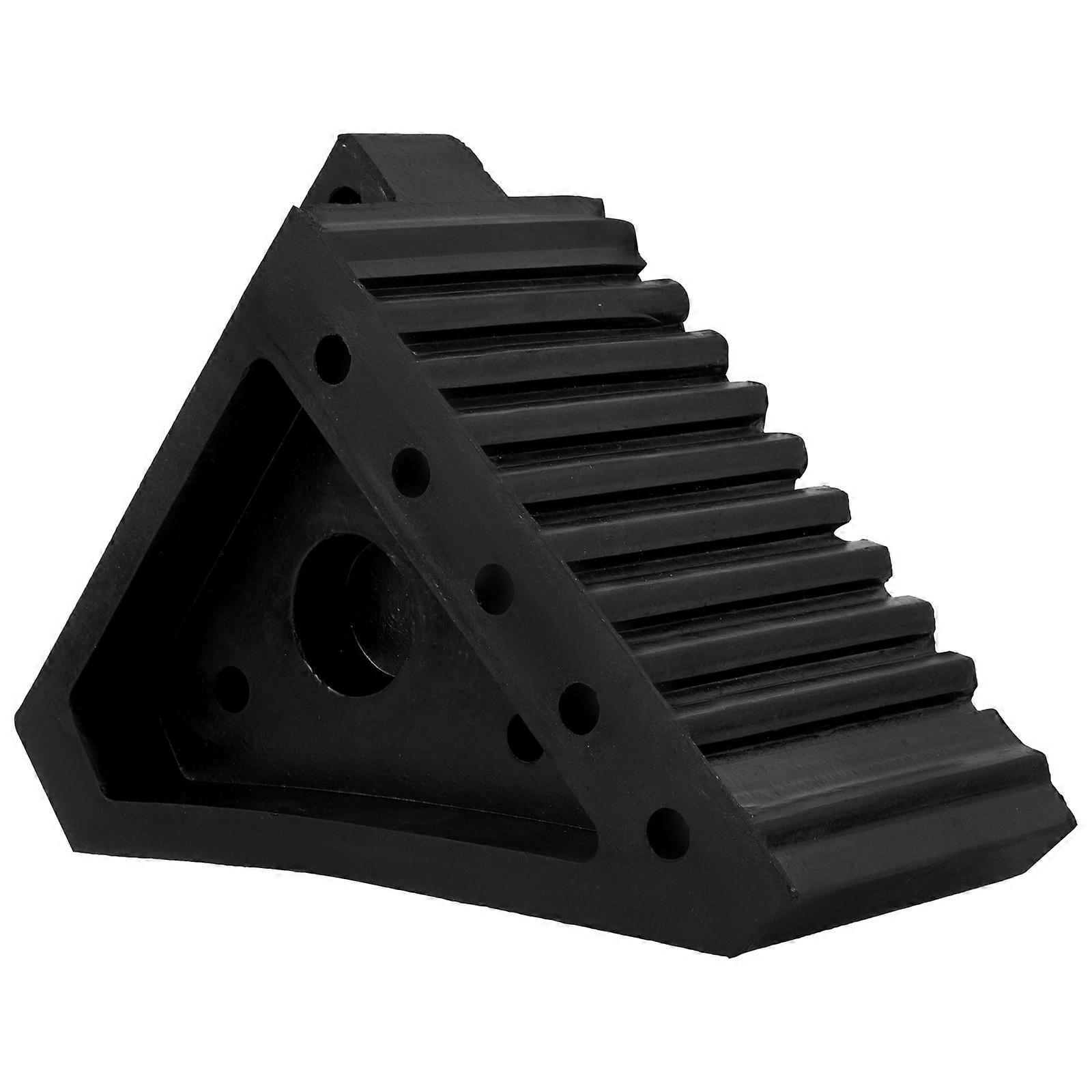 Heavy Duty Rubber Wheel Chocks for Vehicle Stabilization – Portable, Lightweight, and Easy to Store for Maintenance Use