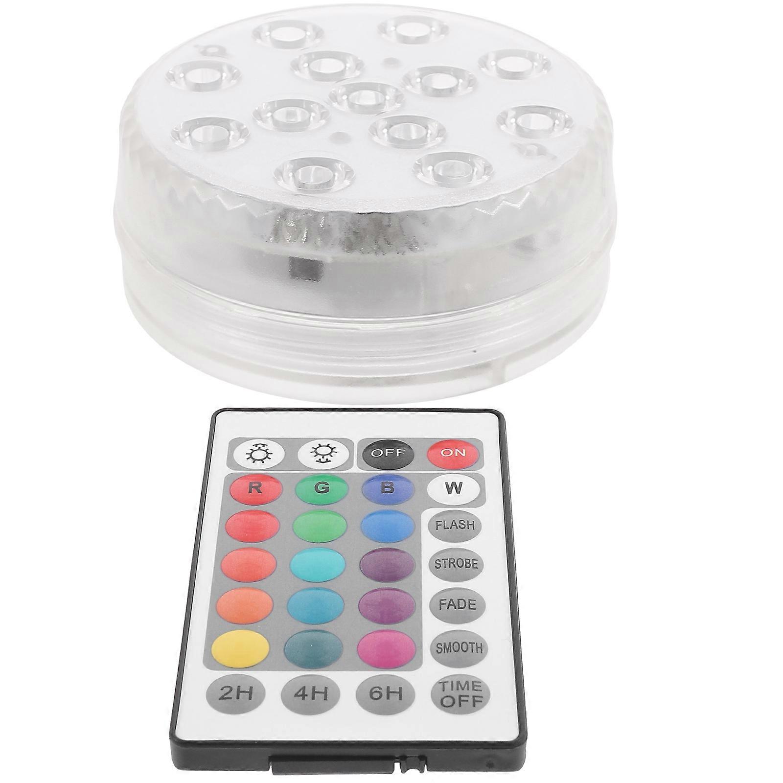 Underwater Swimming Lamp Submersible Lamp IP68 Waterproof Design RGB Color Changing Night Light for Ponds 7X7X3CM 1Set