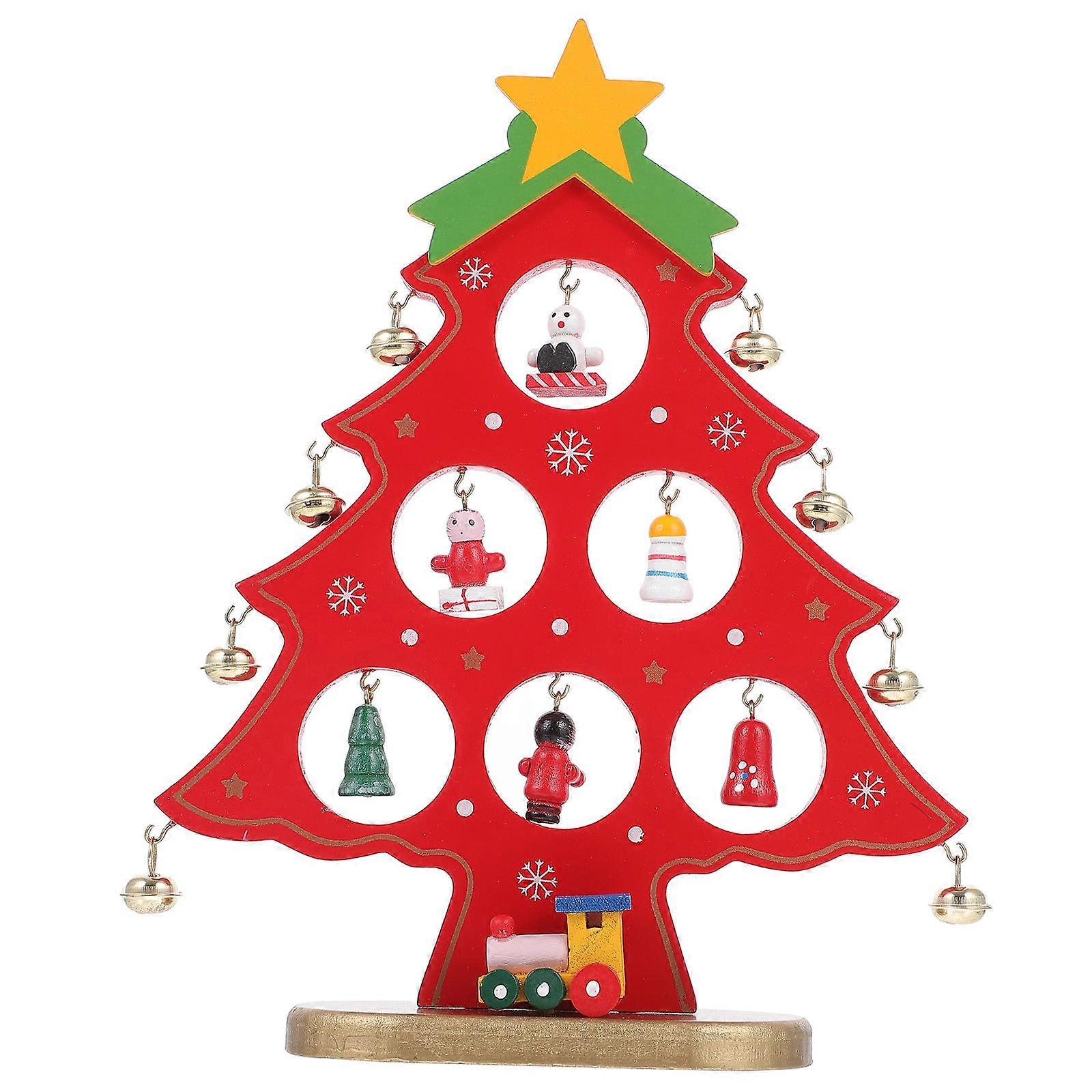 Decorative Christmas Trees Tabletop Home Dining Room Tree Shape 21.5x16.5cm 1Set