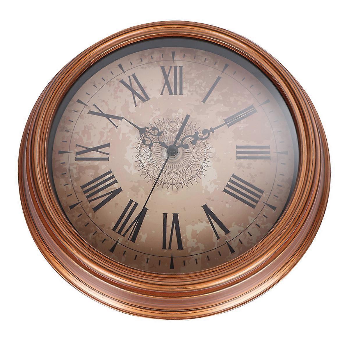 Retro Home Decor Wall Clock 30x30cm Multi Time Telling Decorative 1Pack