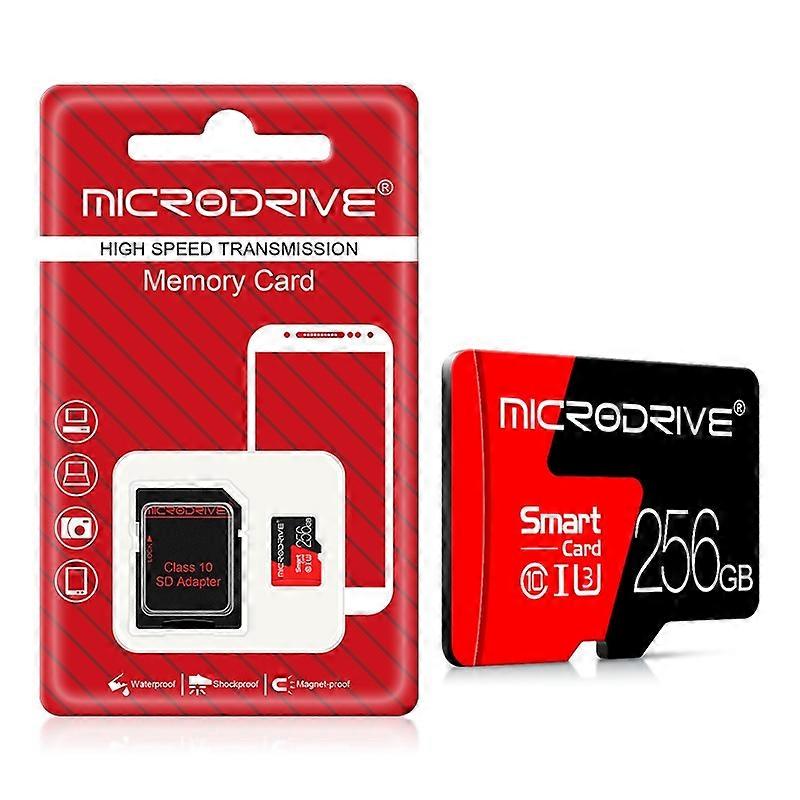MICRODRIVE 256GB U3 Class10 TF Card 80MB/s Read Speed Micro-SD Card Phone Tablet Camera Memory Card