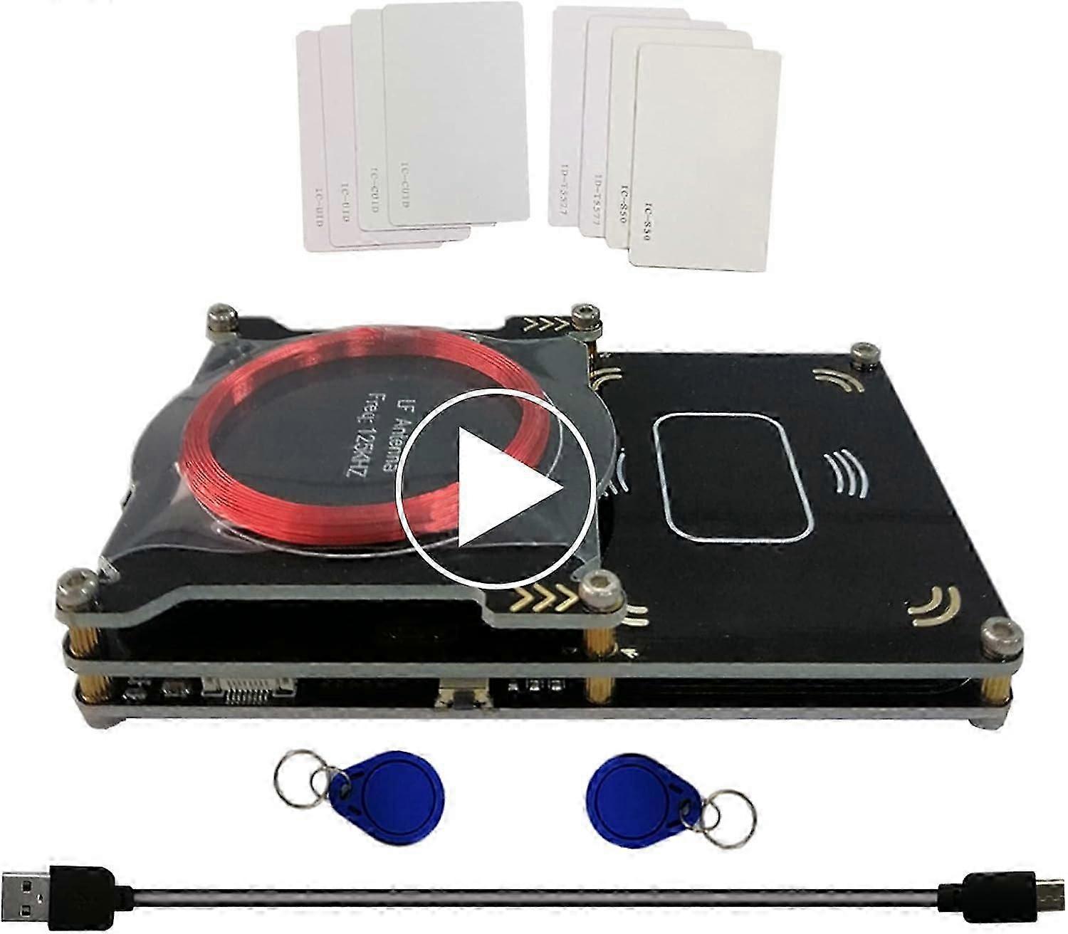 Geüpgradede 512k Proxmark3 Easy V3.0 RDV4 Geheugen-ID M1 IC Ingebouwde RFID-kaartlezer Geïntegreerde antennedecoderdecoder 10 IC-ID-kaarten HF LF-frequentie