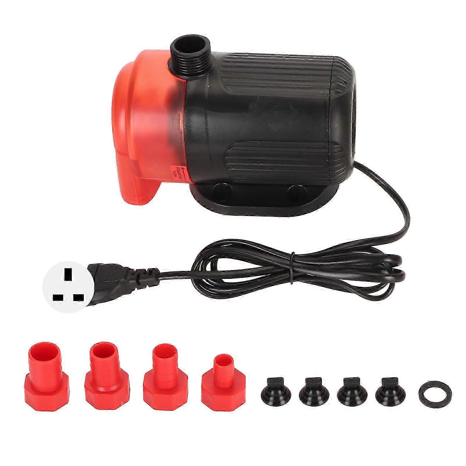 Submersible Water Pump with Adjustable Flow Rate for Aquariums and Fountains, UK Plug 220V 30W
