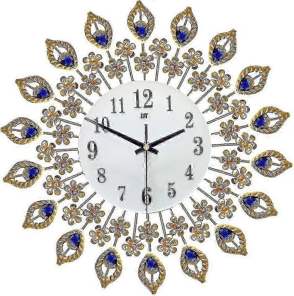 Wall Clock, Peacock Wall Clock Vintage Large Silent Wall Clock