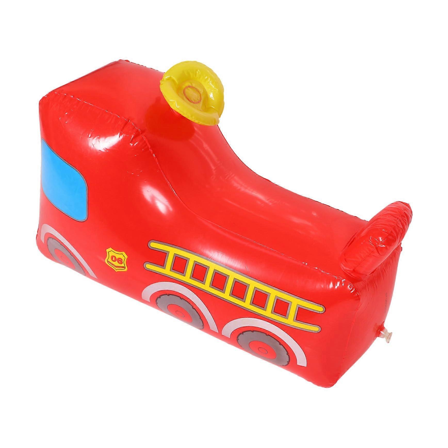 Inflatable Fire Engine Toy For Outdoor Play - Durable Construction, Easy To Use, For Boys