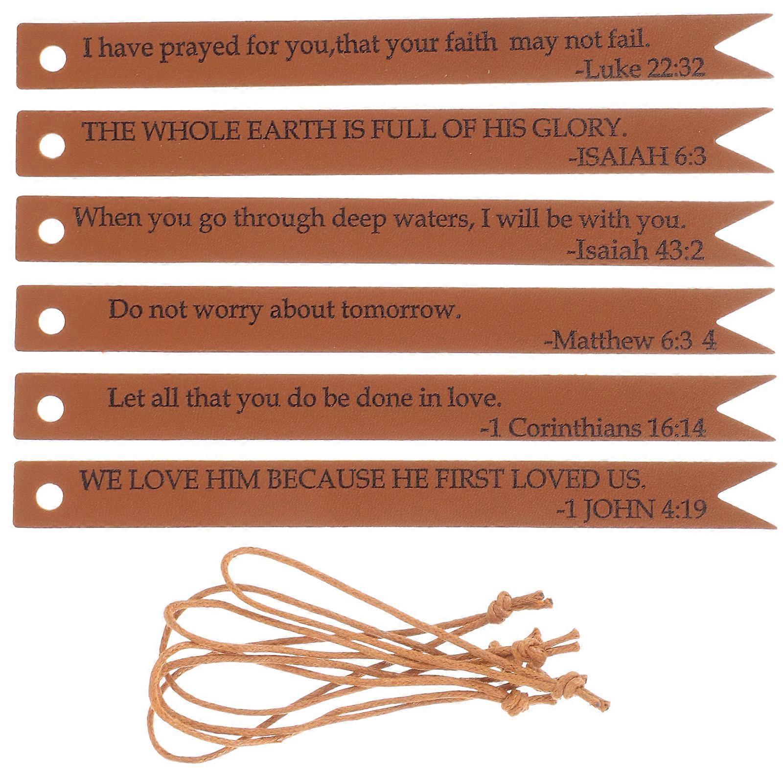 6pcs Handmade Bookmarks with Bible Verses – Inspirational Page Markers for Men and Women, Unique Design for Book Lovers