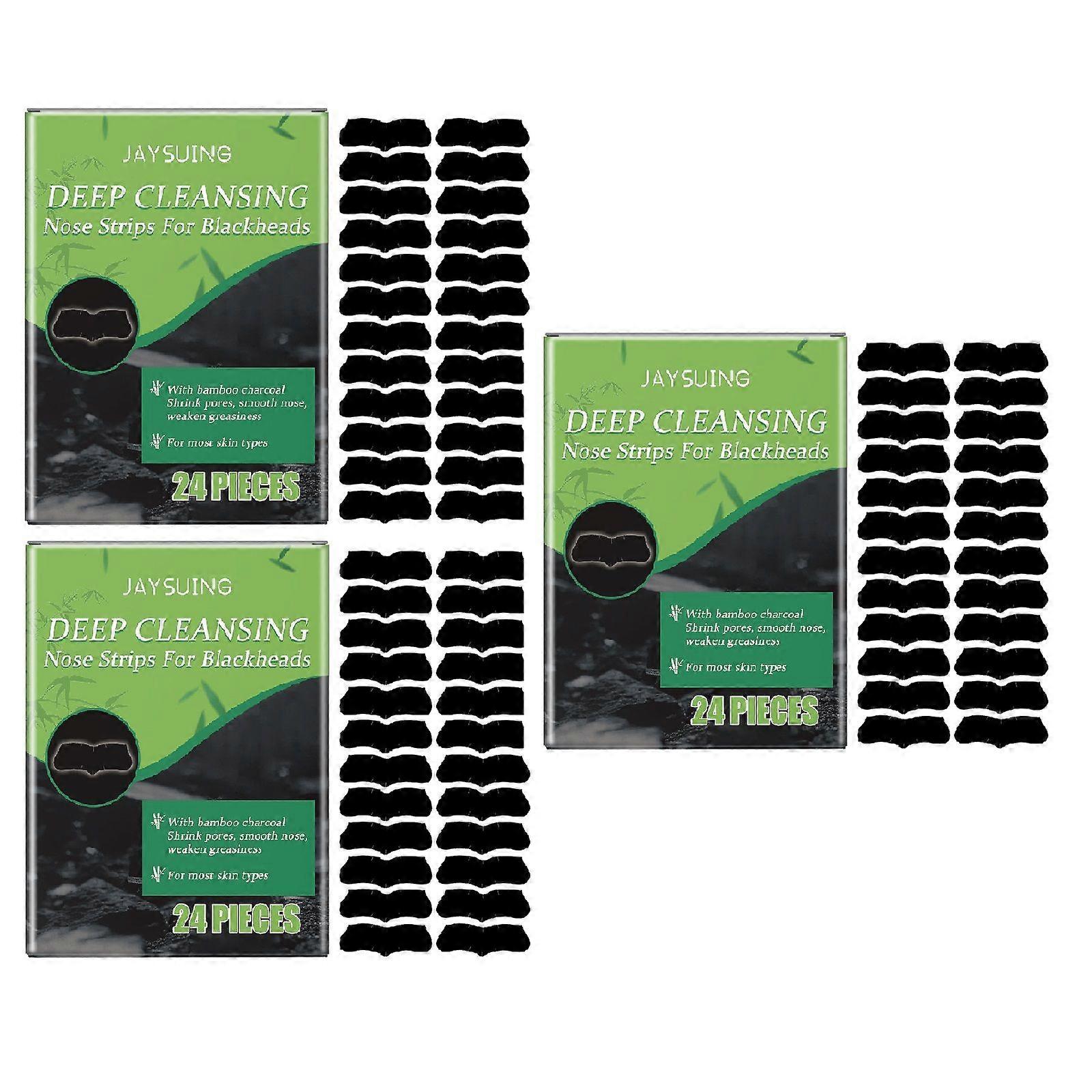 Anti Blackhead Nose Strips, 24pcs Nosestripes Blackheads Nose Strips Nose Blackhead Remover Strips Blackhead Pore Strips Remove Blackheads and Impurit