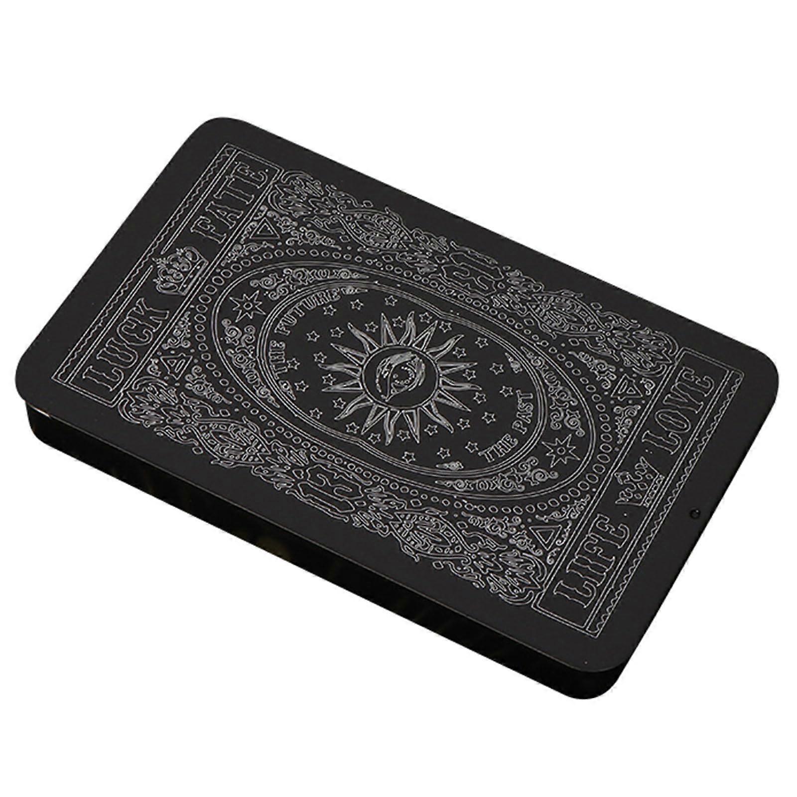 Can card boxes, trading card cases, tarot storage, and empty metal storage compartments hold playing cards?