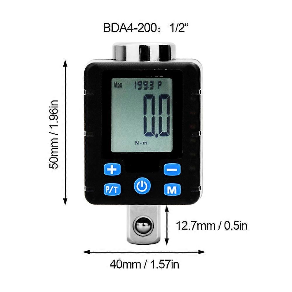 High Accuracy Large Screen Electronic Digital Display Torquemeter Adjustable Torque Meter Adapter Professional Universal Wrench