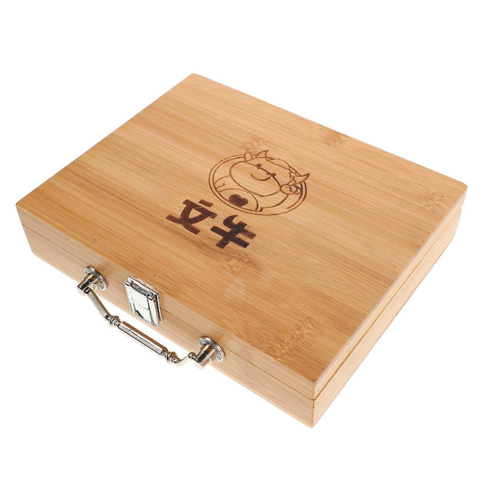 Efficient Storage of Game Pieces Mahjong Box Mini Suitcase Packaging for Travel Mahjong Storage Case Chinese Style