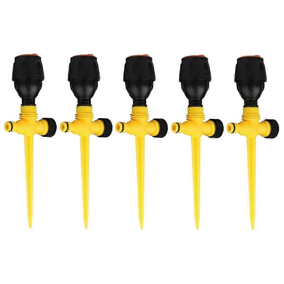 Automatic 360 Degree Rotation Lawn Sprinklers for Larger Yards, Essential for Lawn & Garden (5PC)