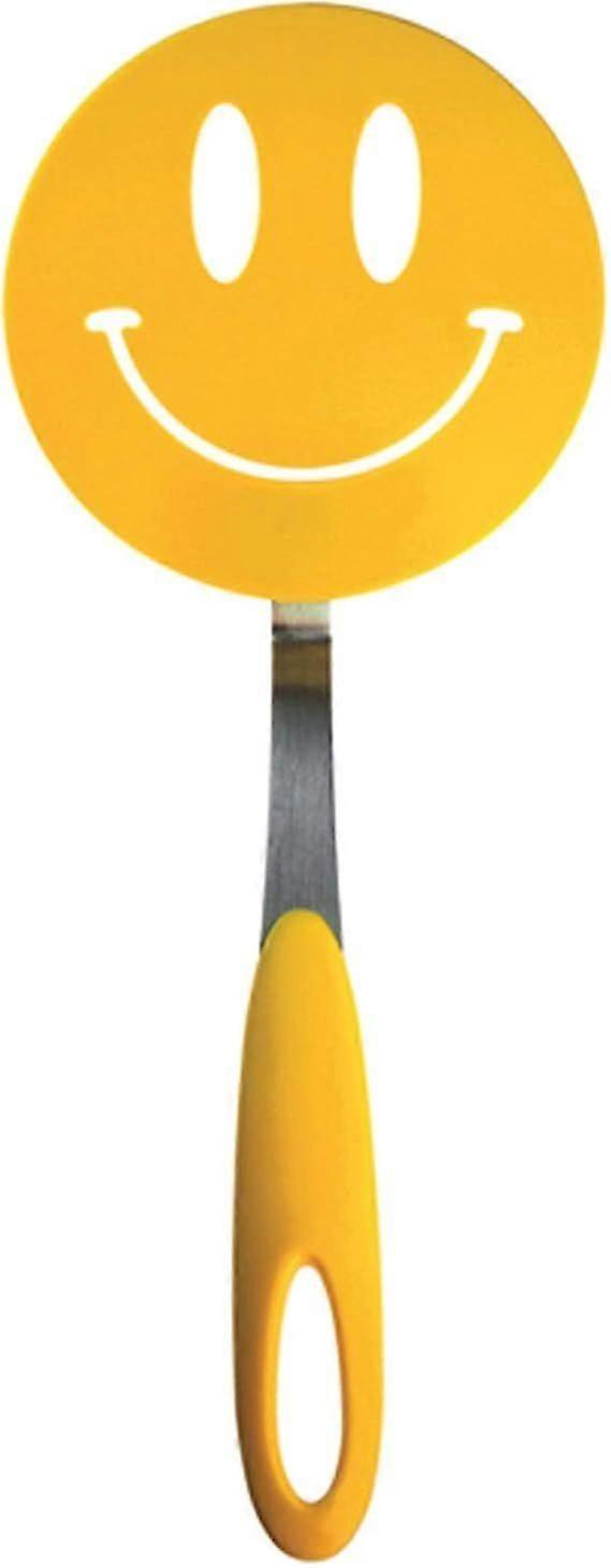 Spatulart Smiley Nylon Flex Turner, Spatula Cooking Utensil Co-Molded With Silicone, Sturdy Steel Handle, Safe for Non-Stick Cookware, Face, H x 11.75