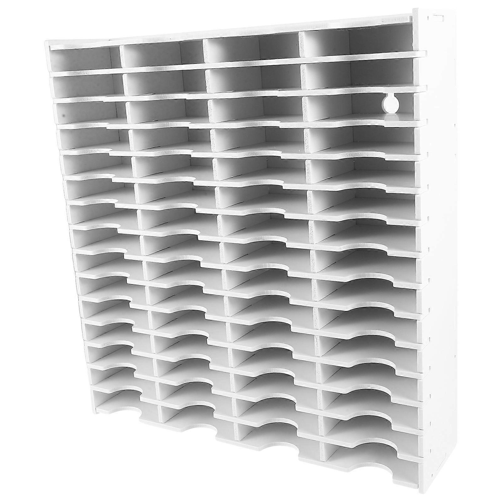 Compact Wooden Storage Organizer Box with Multiple Compartments for Ink Pads, Stamps & Small Items – Portable Desk Organizer for Home and Office