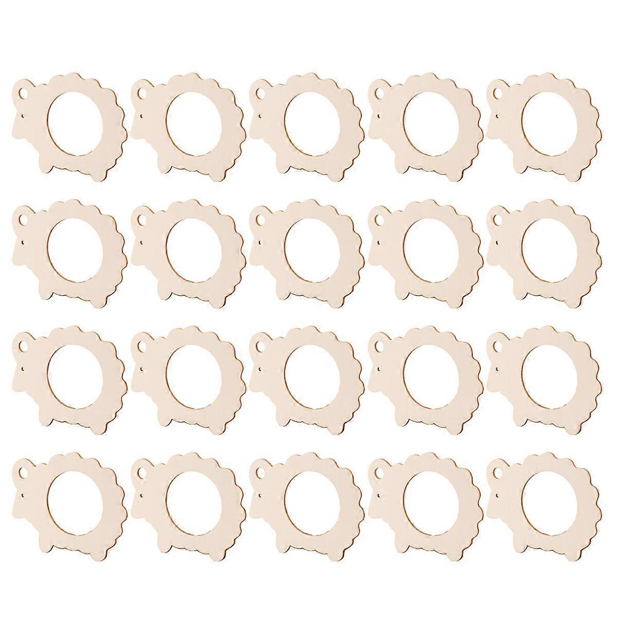 20PCS Sheep Shape Wood Napkin Rings Fashion Napkin Buckles Party Napkin Holders Towel Buckles
