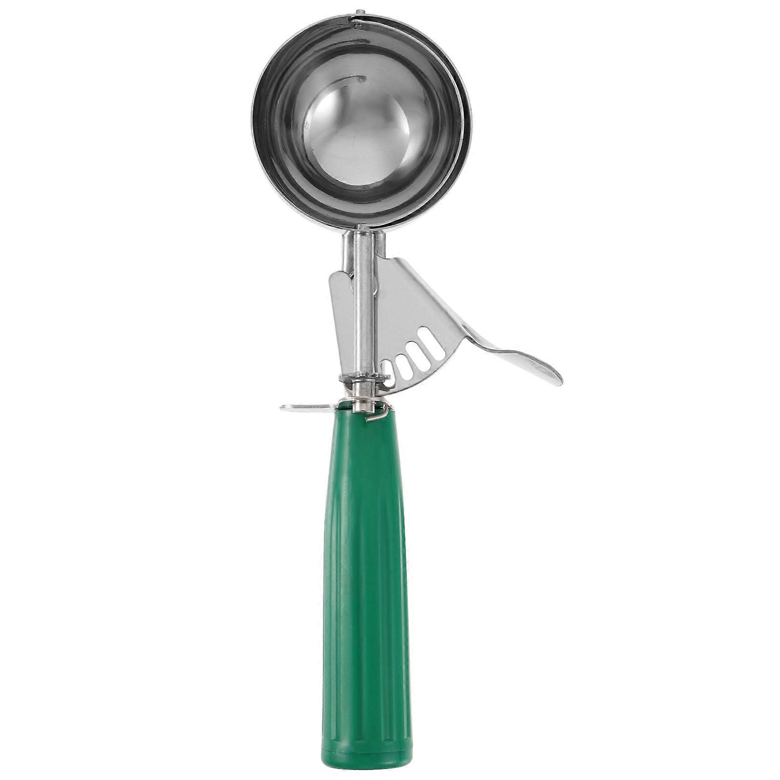 Stainless Steel Ice Cream Scoop for Home Use with Comfortable Handle and Corrosion Resistance 1pc Green