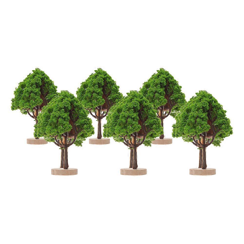 Small Trees for Model Train Decor with Natural Look Perfect for Scenery DIY and Train Scenery 6pcs