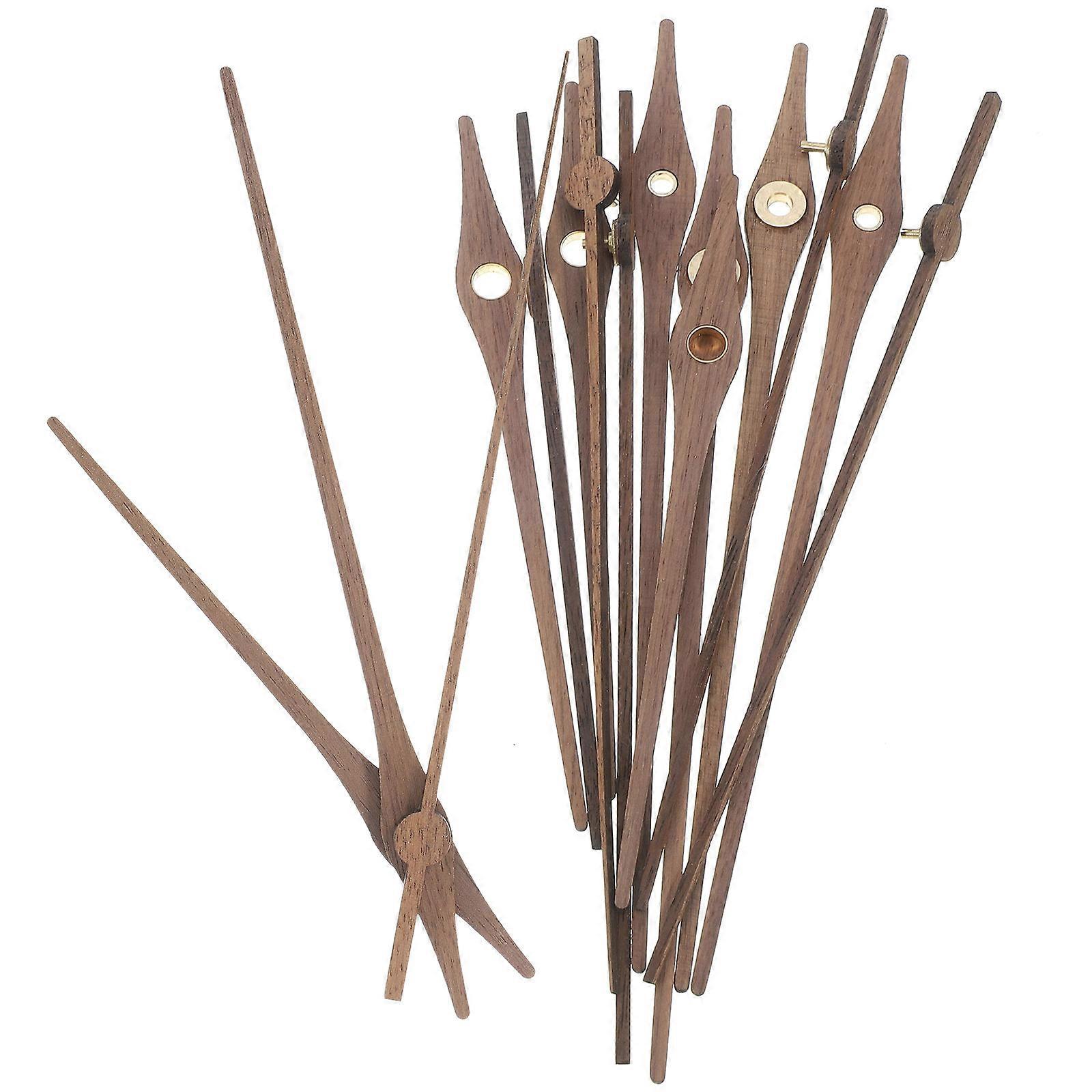 Wooden Clock Hands Replacement 5 Sets for Wall Clock Repair Compatible with Retro and Vintage Clocks Durable Sturdy Design for Creative Use