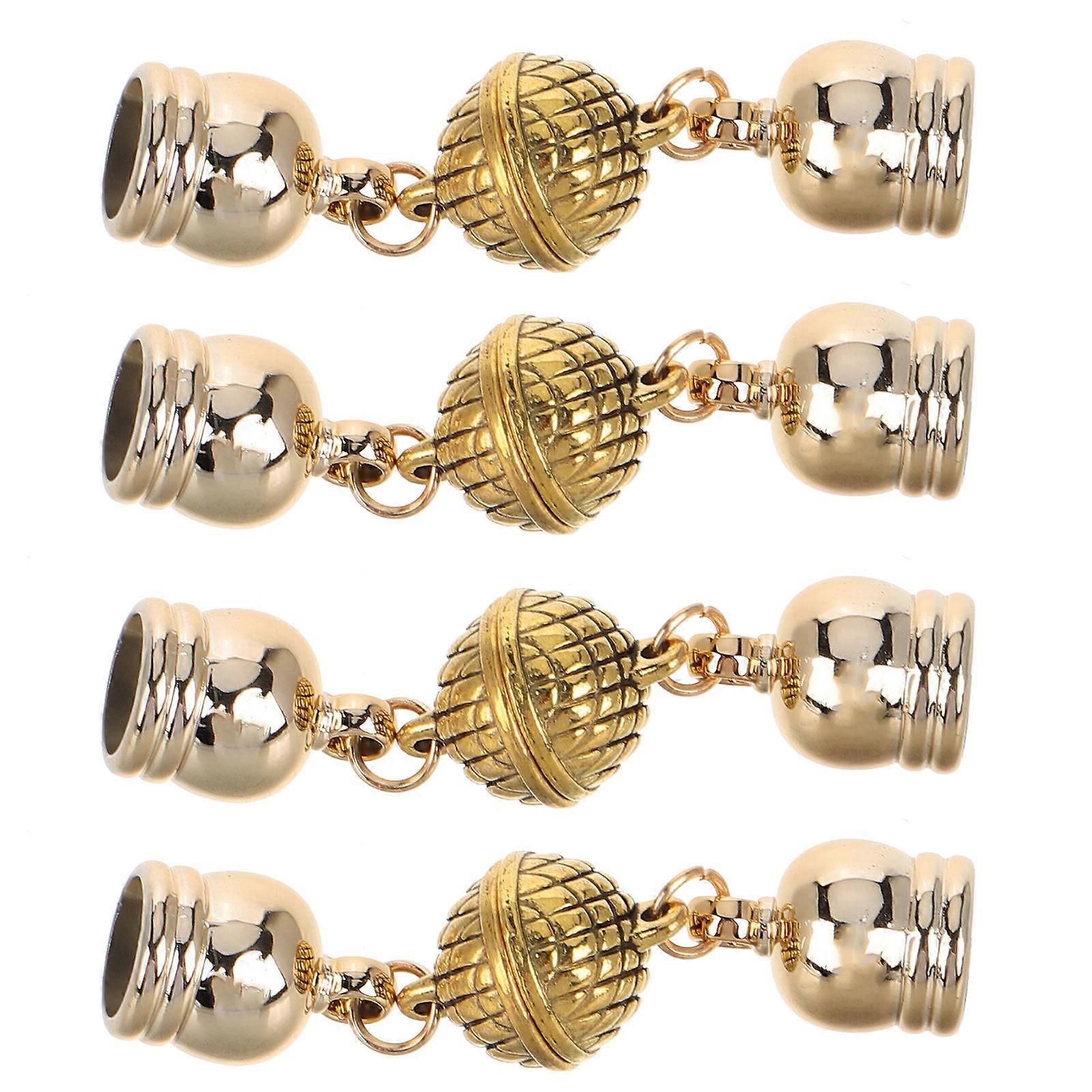 4 Magnetic Clasps for Necklaces & Scarves – Easy Fastening Jewelry Making Supplies for Custom DIY Designs
