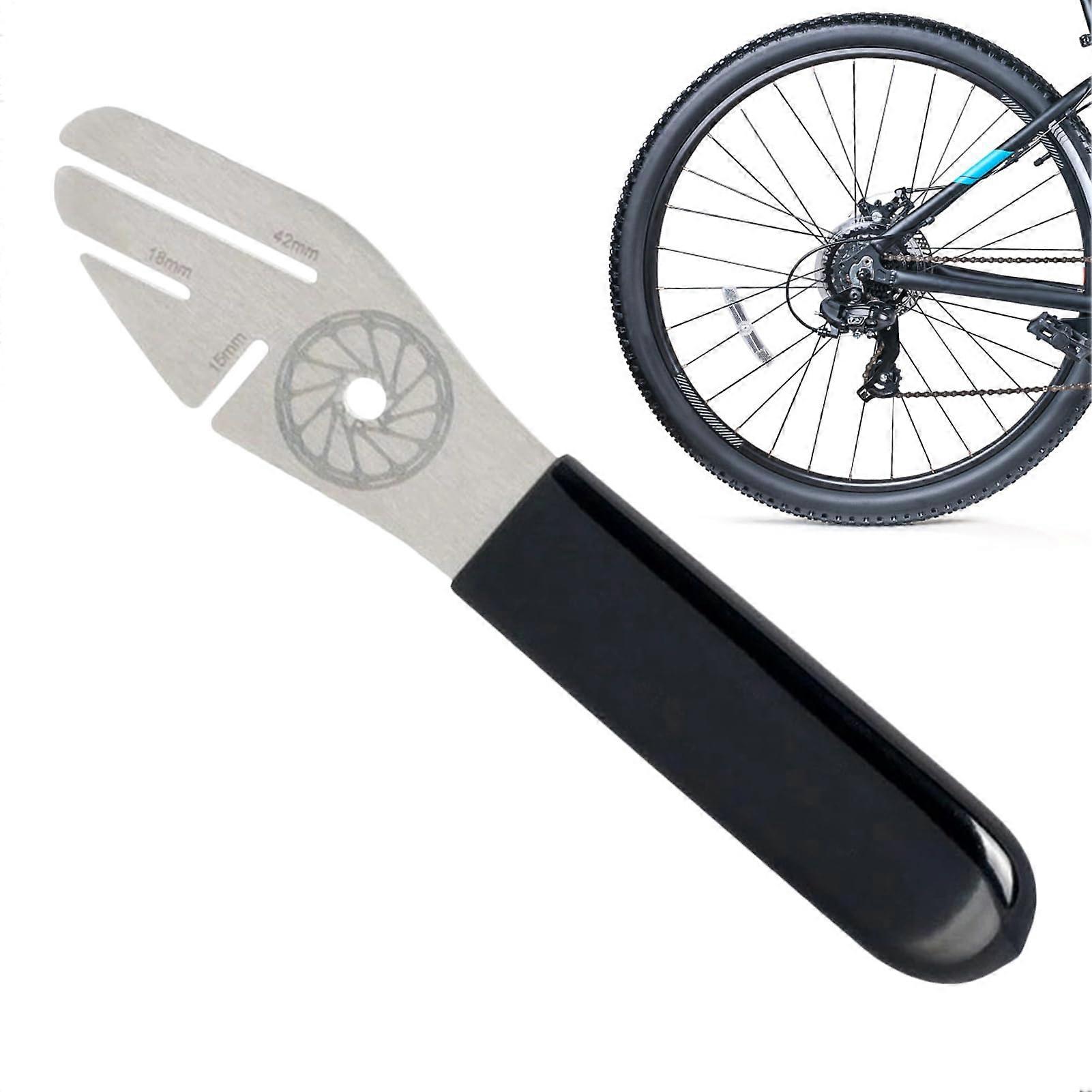 Bike Wrench Adjustment Tool, Multifunctional Brake Disc Tensioner, Cycling Accessory, 18 x 7 x 1 cm