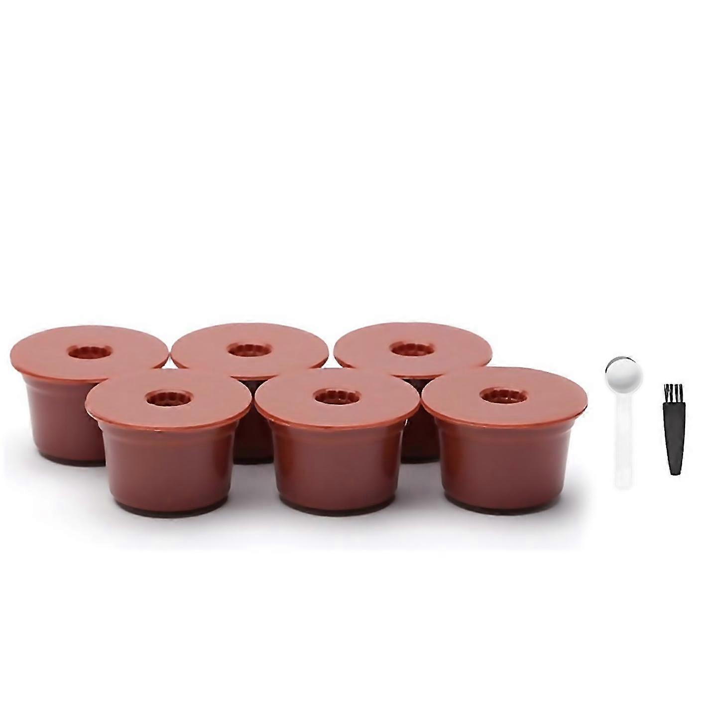 For 6pcs Reusable Coffee Filter Capsules For Caffitaly S21