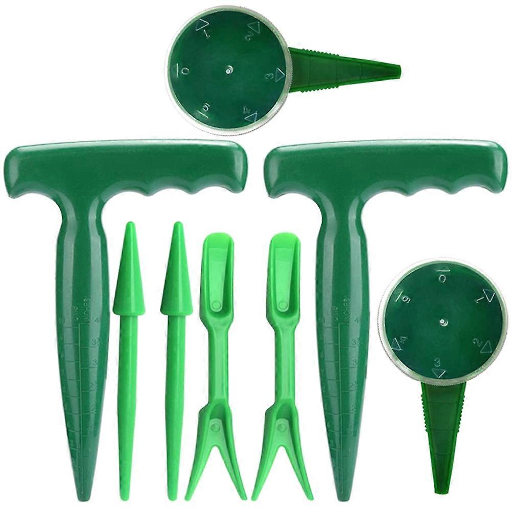 Handheld Spreader Ergonomic Cranked Handle Sowing Spreader Gardening Lovers Green Transplanting 8Pcs